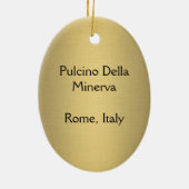 Pulcino Della Minerva Keramisch Ornament (Achterkant)
