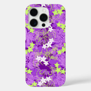 Pulelehua Butterfly Hibiscus Hawaiian Paars iPhone 16 Pro Hoesje