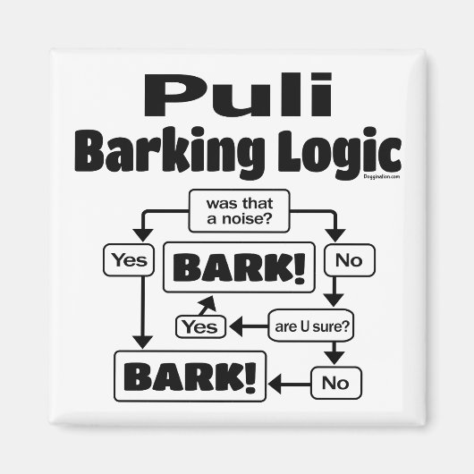 Puli Barking Logic Magneet (Voorkant)