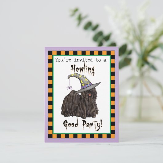 Puli Heksen Uitnodiging (Staand voorkant)