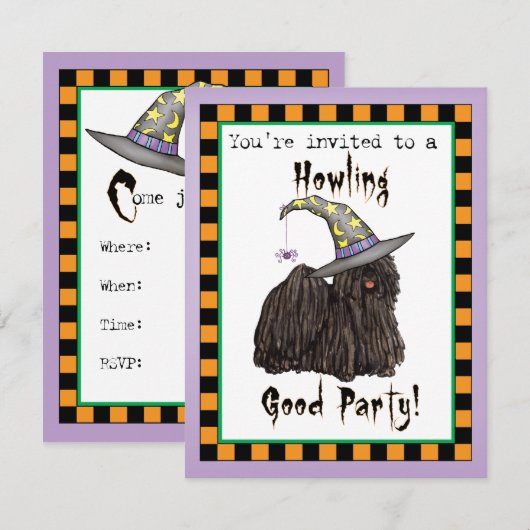 Puli Heksen Uitnodiging (Voorkant / Achterkant)