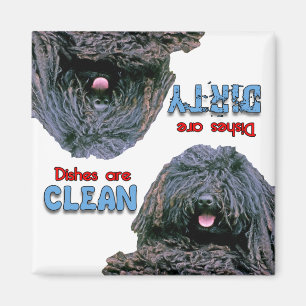 Puli Hondenliefhebbers Dishwasmachine Magnet