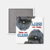 Puli Hondenliefhebbers Vaatwasser magneet (Voorkant / Achterkant)