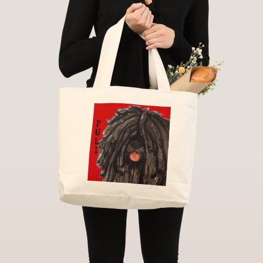 Puli-kleurenblok Grote Tote Bag (Voorkant (product))
