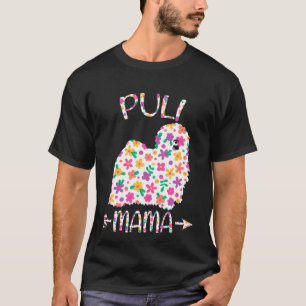 Puli Mama Floral Dog Mam Moederdag T-shirt
