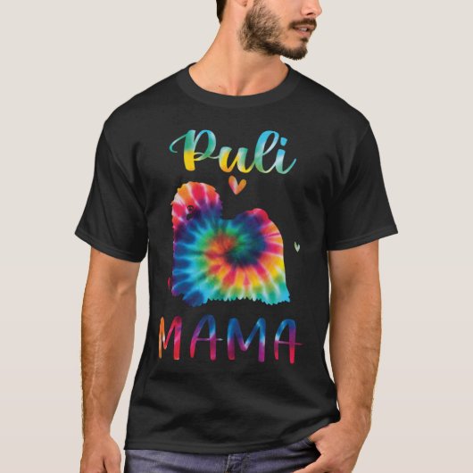 Puli Mama Tie Dye Dog Mom Mothers Day T-shirt (Voorkant)