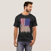 Puli Patriotic Dog USA Pride American Flag T-shirt (Voorkant volledig)