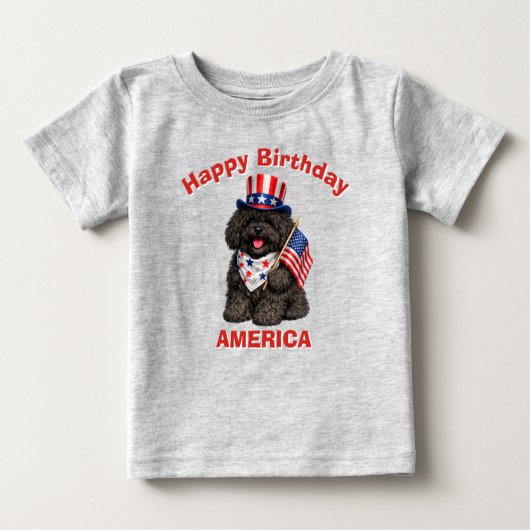 Puli Puppy (2j) Patriottisch Kinder T-Shirt (Voorkant)