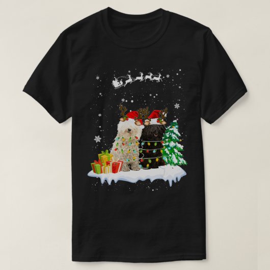 Puli Reindeer Xmas Lichte Kerstkerstversieringen T-shirt (Design voorkant)