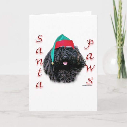 Puli Santa Paws Feestdagen Kaart (Voorkant)
