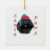 Puli Santa Paws Keramisch Ornament (Achterkant)