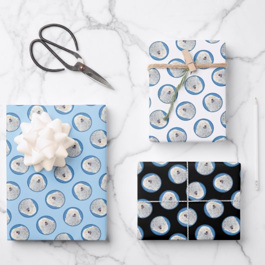 Puli Schilderij Witte Crème Schattigee Originele H Inpakpapier Vel (Voorkant)