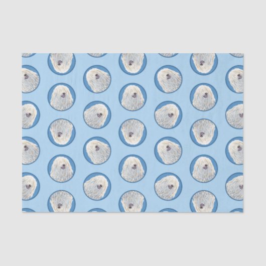 Puli Schilderij Witte Crème Schattigee Originele H Tissuepapier (Voorkant)