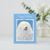 Puli-schilderijen - Kute Original Dog Art Briefkaart (Staand voorkant)
