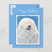 Puli-schilderijen - Kute Original Dog Art Briefkaart (Voorkant / Achterkant)