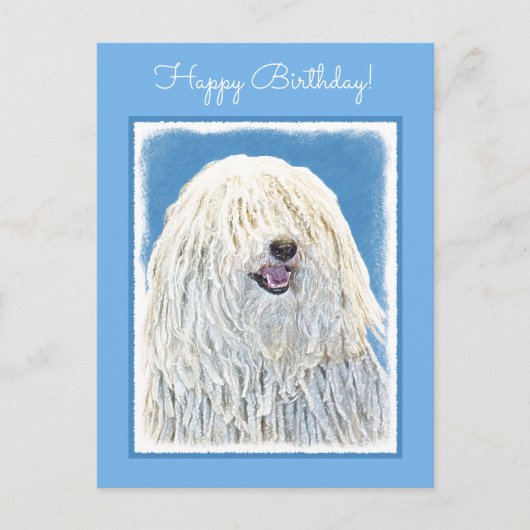 Puli-schilderijen - Kute Original Dog Art Briefkaart (Voorkant)