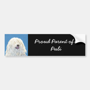 Puli-schilderijen - Kute Original Dog Art Bumpersticker