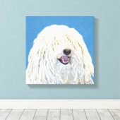 Puli-schilderijen - Kute Original Dog Art Canvas Afdruk (Insitu (Houten vloer))