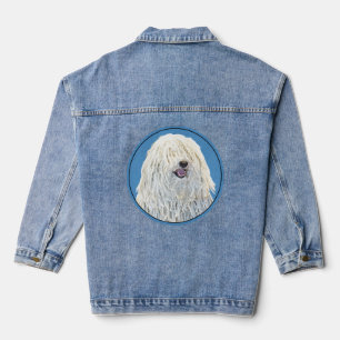 Puli-schilderijen - Kute Original Dog Art Denim Jacket