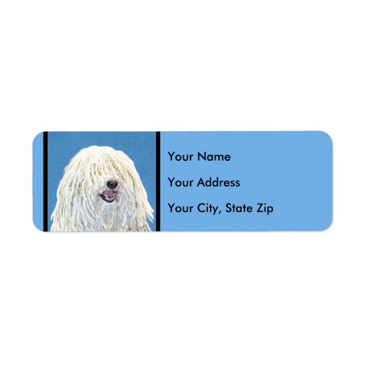 Puli-schilderijen - Kute Original Dog Art Etiket (Voorkant)
