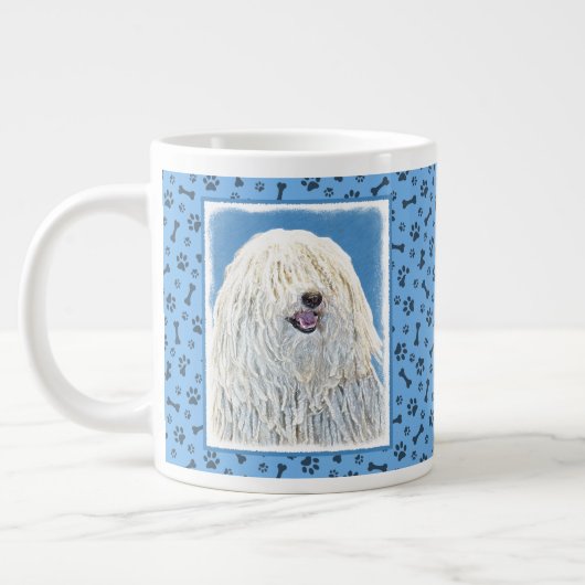 Puli-schilderijen - Kute Original Dog Art Grote Koffiekop (Links)