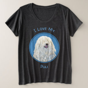 Puli-schilderijen - Kute Original Dog Art Grote Maat T-shirt