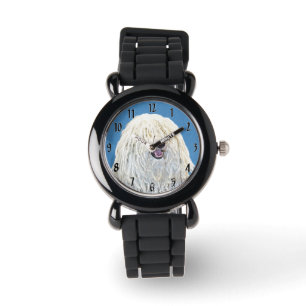Puli-schilderijen - Kute Original Dog Art Horloge