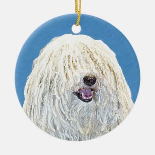 Puli-schilderijen - Kute Original Dog Art Keramisch Ornament (Voorkant)