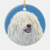 Puli-schilderijen - Kute Original Dog Art Keramisch Ornament (Achterkant)