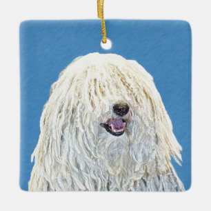 Puli-schilderijen - Kute Original Dog Art Keramisch Ornament