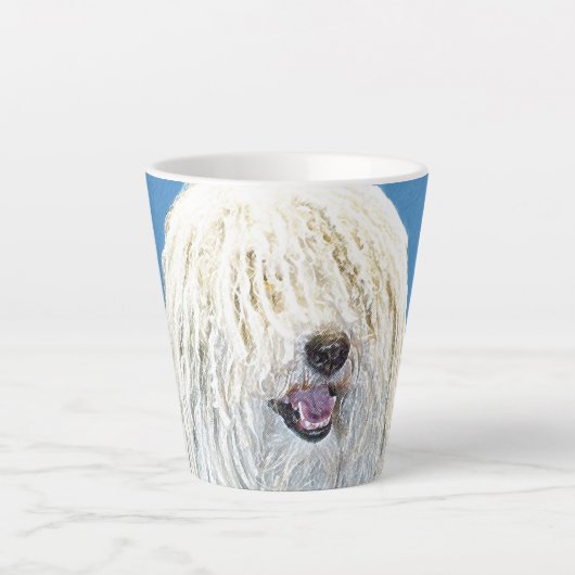 Puli-schilderijen - Kute Original Dog Art Latte Mok (Voorkant)