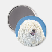 Puli-schilderijen - Kute Original Dog Art Magneet (Voorkant / Achterkant)