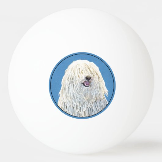 Puli-schilderijen - Kute Original Dog Art Pingpongbal (Voorkant)