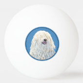 Puli-schilderijen - Kute Original Dog Art Pingpongbal (Achterkant)
