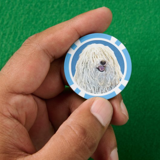 Puli-schilderijen - Kute Original Dog Art Poker Chips (Hand)
