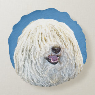 Puli-schilderijen - Kute Original Dog Art Rond Kussen