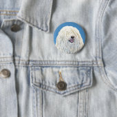 Puli-schilderijen - Kute Original Dog Art Ronde Button 5,7 Cm (In situ)