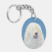 Puli-schilderijen - Kute Original Dog Art Sleutelhanger (Voorkant Links)