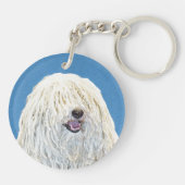 Puli-schilderijen - Kute Original Dog Art Sleutelhanger (Achterkant)