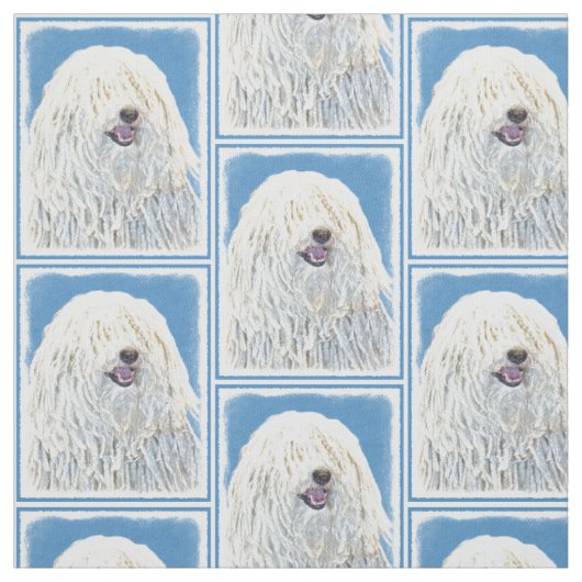 Puli-schilderijen - Kute Original Dog Art Stof (Swatch)