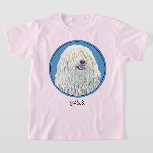 Puli-schilderijen - Kute Original Dog Art T-shirt (Laagn)