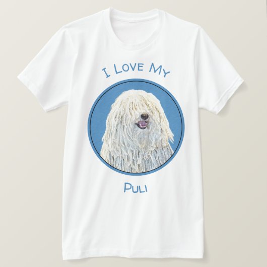 Puli-schilderijen - Kute Original Dog Art T-shirt (Design voorkant)