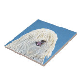 Puli-schilderijen - Kute Original Dog Art Tegeltje (Zijkant)