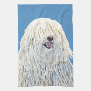 Puli-schilderijen - Kute Original Dog Art Theedoek