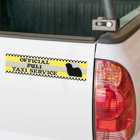 Puli Taxi Service Bumpersticker (Op Truck)