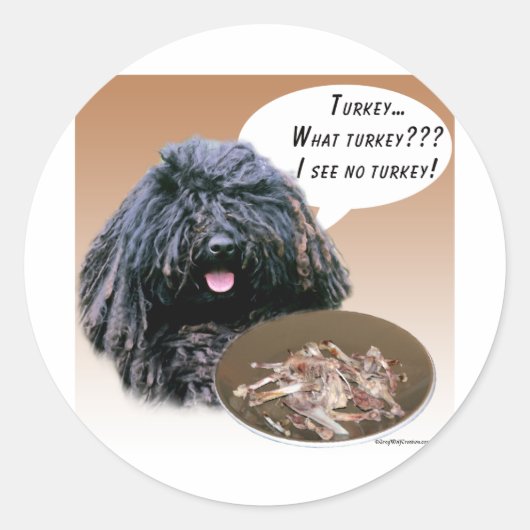 Puli Turkije Ronde Sticker (Voorkant)