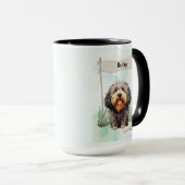 Puli-waterverf Gepersonaliseerde Hond Mok (Voorkant rechts)
