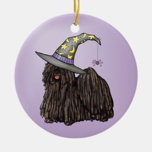Puli-witch-Ornament Keramisch Ornament (Voorkant)