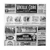 Pulicidad, periodico antiguo, blanco y negro tegeltje (Voorkant)