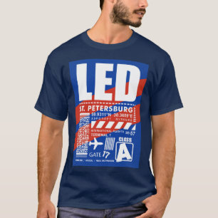 Pulkovo Sint-Petersburg luchthaven T-shirt